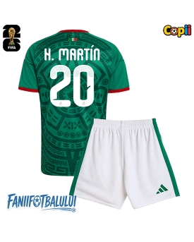 Mexic Henry Martin #20 Echipament de Fotbal Replică Mondial 2026 Copii Acasa (+ Șorturi)